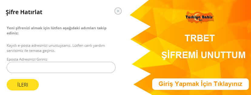 Trbet Şifremi Unuttum?